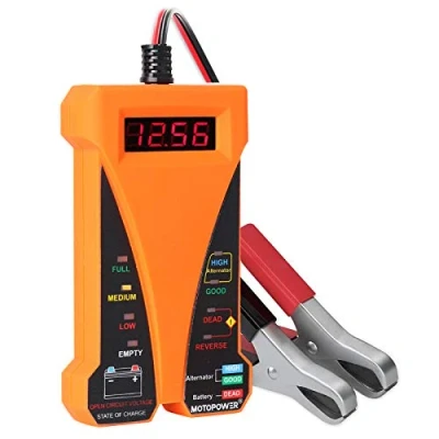 Image de MOTOPOWER MP0514D 12V numérique Testeur de Batterie Voltmètre Analyseur Système Charge avec Affichage LCD et Indication LED Orange