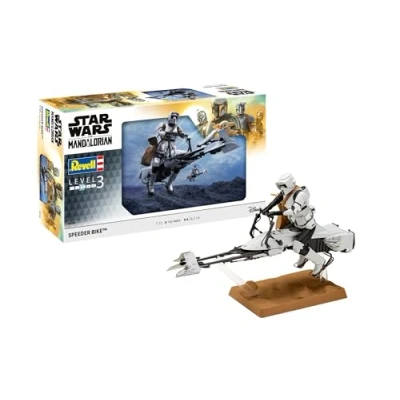 Image de Revell 06786 Speeder Bike : The Mandalorian Maquette en plastique non construit/non peinte à l&#039;échelle 1/12, blanc