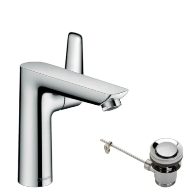 Image de hansgrohe Talis E Mitigeur de lavabo 150, avec tirette et vidage, chromé, 71754000