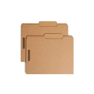 Image de Smead Fermeture File Folder, 2 attaches, 2/5 cut Tab Droit du centre position, Lettre Taille, kraft, 50 par boîte (14882)