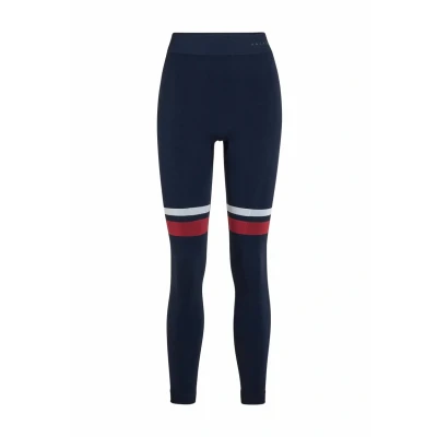 Image de FALKE Maximum Warm Long W Ti Fil Fonctionnel séchage Rapide 1 pièce, Couche de Base inférieure Femme, Bleu Space Blue 6116 Stripe, S