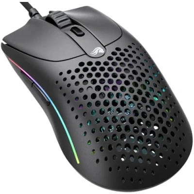 Image de Glorious Gaming Model O 2 Souris de Jeu Filaire 59 g ultralégère, FPS, 26 000 DPI, Motion Sync, switches 80M clics, 6 Boutons programmables, ambidextre, RGB, Pieds en PTFE Noir