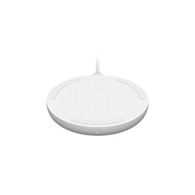 Image de Belkin BoostCharge Chargeur sans Fil 10 W (Chargeur Rapide certifié Qi pour iPhone, Samsung, Google, Plus), Blanc