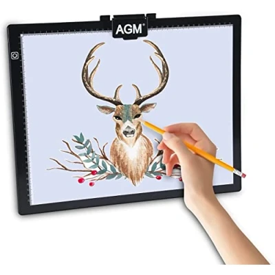 Image de AGM Tablette Lumineuse A3, Ultra Mince 7 mm, Luminosité Réglable Précise, Chargement de Type C, Pad LED Tactile pour Le Scrapbook, Croquis, Diamond Painting