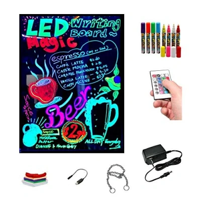 Image de Ardoise LED lumineuse en acrylique RVB 30 x 40 cm
