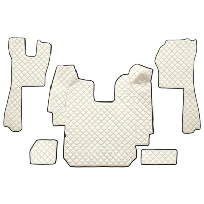 Image de F CORE FL03 CHAMP Ensemble de tapis sol Similicuir avant 5 blanc ivoire