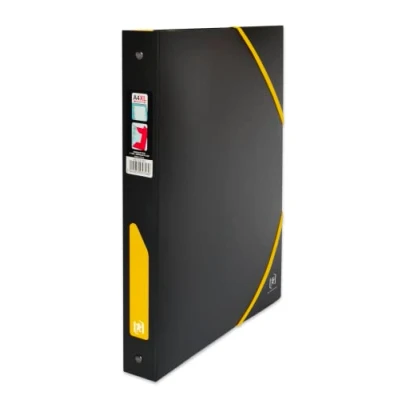 Image de OXFORD Classeur à Anneaux Nomade For Students A4XL Dos 40mm 4 Couverture Polypro Bicolores Noir/Jaune