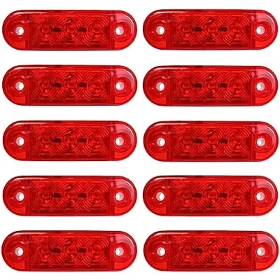 Image de Feux Gabarit Position Lateral Rouge 12v 24v Remolque Camion Camionette Lampe