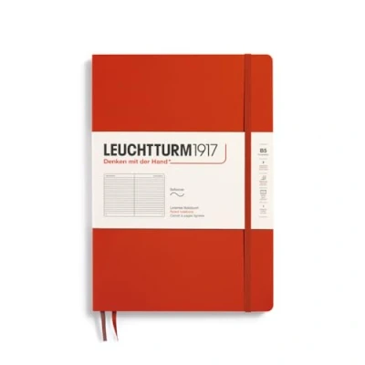 Image de LEUCHTTURM1917 370307 Carnet Composition (B5), Couverture souple, 123 pages numérotées, Fox Red, ligné
