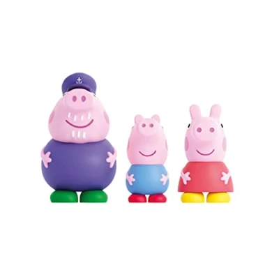 Image de Peppa Pig Lot de 3 Figurines Bain Jouets d&#039;eau et avec George, Grand père (DeQube 919D00047)