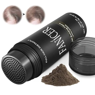 Image de Fibres capillaires,épaississement des cheveux,poudre pour cheveux,Fibres capillaires un look authentique,27.5,Brun clair.