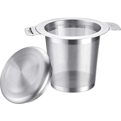 Image de Westmark Filtre Permanent/Filtre à Thé/égouttoir en acier inoxydable, avec Couvercle, Teatime, inoxydable 18/8, 7,5 x 9,5 cm, 15762260