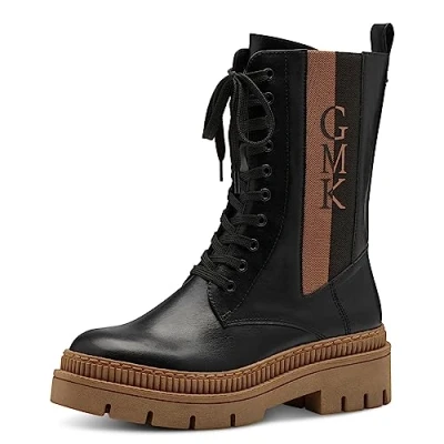 Image de MARCO TOZZI Femme 2 85208 41 084 Bottes à Lacets, Black Nature, 42 EU