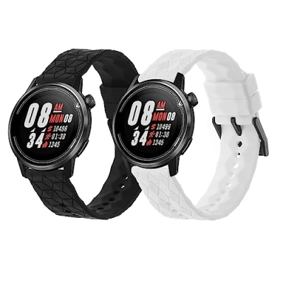 Image de kwmobile Bracelet Compatible avec COROS Pace 2 / APEX (42mm) 2X de Rechange en Silicone pour Fitness Tracker