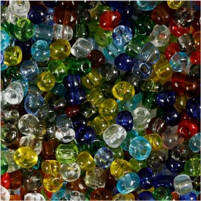 Image de Assortiment de perles rocaille Transparent 4 mm 1 kg
