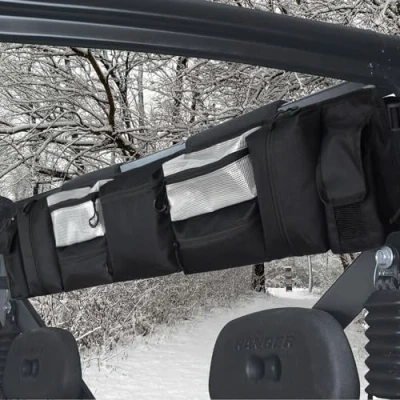 Image de Cage de Rangement Universelle pour UTV, s&#039;adapte à la Plupart des UTV Taille Normale Polaris Ranger, Yamaha et Kawasaki (Noir)