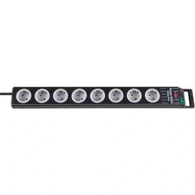 Image de Brennenstuhl Super Solid Line Prolongateur Multiprise 8 Prises, Gris/Noir avec Interrupteur,1153380118
