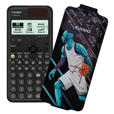 Image de Casio FX 991CW (modèle 2023) Calculatrice Scientifique, 540 Fonctions avec Coque Design Basket