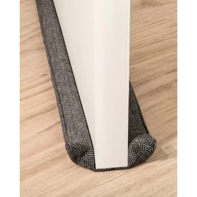 Image de Boudin de Porte 70 à 100cm Tissu Lavable Économie d&#039;Énergie Non Adapté aux Moquettes Comprend Un Sac Rangement Gris