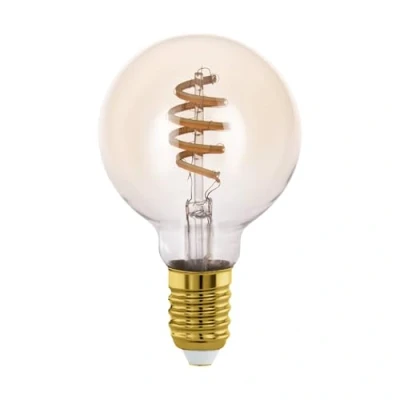Image de Eglo connect.z Ampoule LED E27 connectée, G80, ZigBee, contrôlable par appli et commande vocale, dimmable, blanc chaud froid, 360 lumens, 5 watts, ambré, design vintage