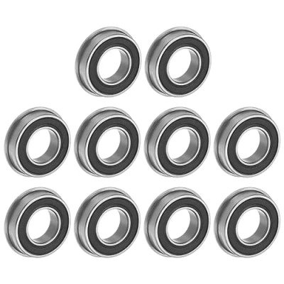 Image de uxcell F6800 2RS Lot de 10 roulements à billes bride double étanchéité en acier chromé x 19 5 mm