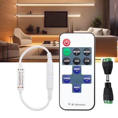 Image de Taikuwu Monochrome LED Bande contrôleur DC 12V 24V Mini avec télécommande RF pour SMD 5050 3528 2835 5630 Single Color Strip Ruban