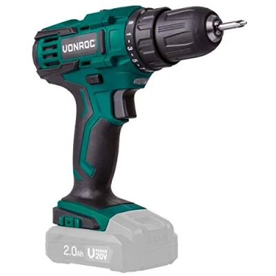 Image de VONROC Perceuse visseuse sans fil VPower 20V (sans batterie ni chargeur) 2 embouts de vissage et sac rangement inclus
