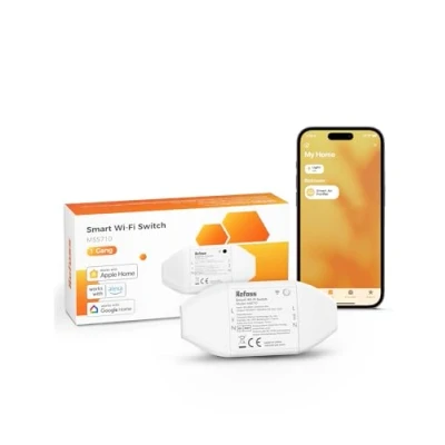Image de Refoss Interrupteur WiFi Intelligent Compatible avec HomeKit, Connecté pour Siri, Alexa et Google Home, DIY Commutateur Contrôle à Distance Fonction de Temps, 2500W, 1 pièce