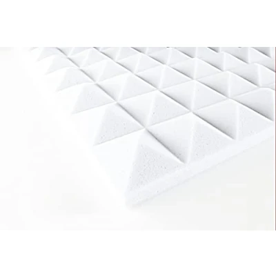 Image de Eurokustik Basotect® Mousse pyramidale auto adhésive Blanc 120 x 60 5 cm 0,72 m²