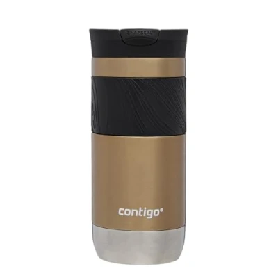Image de Contigo Byron 2.0 mug isotherme, en inox avec fermeture Snapseal, à café emporter, 100% étanche, couvercle compatible lave vaisselle, sans BPA, conserve au chaud jusqu’à 7 heures, 470 ml