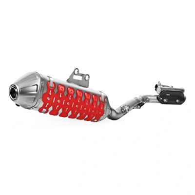 Image de POLISPORT 8484100004 Protecteur de silencieux universel ARMADILLO EXTREME 30cm en acier inoxydable et élastomère léger, résistant aux hautes températures chocs couleur rouge