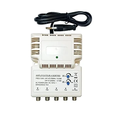 Image de HD4K AMPLIFICATEUR TNT Blinde 4 Sorties AMPLI D&#039;INTÉRIEUR ANTENNE TV 220V Gain 25 DB