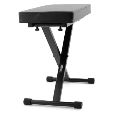 Image de TIGER PST7 BK Banc de clavier, tabouret piano 4 sièges réglables en hauteur et repliables X Frame