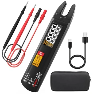 Image de BSIDE U1 Mini Multimètre Numérique Pince Ampèremétrique Ouvert AC DC Grand LCD Couleur Testeur Automatique de Tension Courant Résistance et Continuité Capacimètre Détecteur Rechargeable