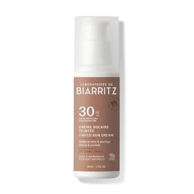 Image de Laboratoires de Biarritz Crème Solaire Visage Teintée Dorée SPF30 Certifiée Bio Protection Anti UVA/UVB et Lumière Bleue 50 ml Fabriquée en France