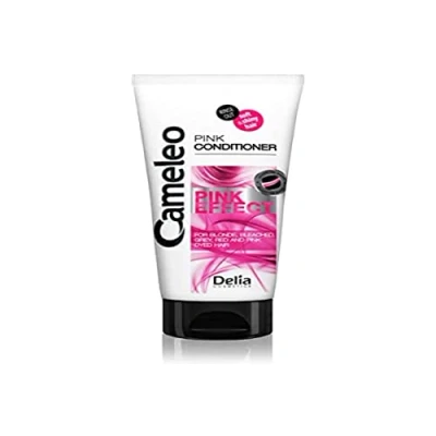 Image de Cameleo Pink Effect Après shampoing à l&#039;extrait de pamplemousse pour Cheveux blonds, décolorés, rouges et roses doux brillants avec des reflets Sans paraben, sel 200 ml