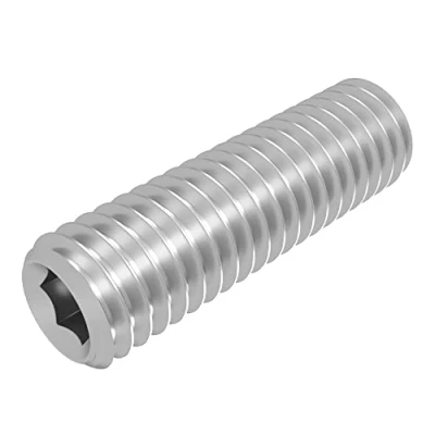 Image de SECCARO Lot de 20 vis sans tête avec embout conique M4 x 14 mm, acier inoxydable V2A VA A2, DIN 913 / ISO 4026, six pans creux