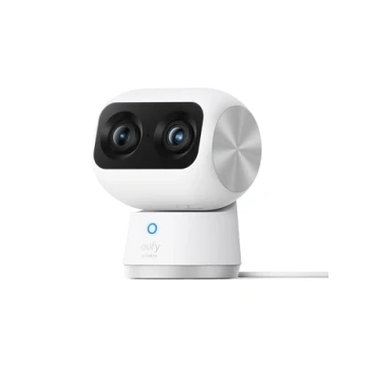 Image de eufy Security Indoor Cam S350, Double caméra, caméra de sécurité résolution UHD 4K avec Zoom 8x et PTZ 360, idéale pour Moniteur bébé/caméra Animaux Compagnie/sécurité Domestique