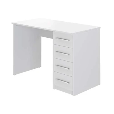 Image de Amazon Basics Rectangulaire Bureau d&#039;ordinateur 4 tiroirs Idro Modern, 56 x 110 73 cm , Blanc (Anciennement marque Movian)