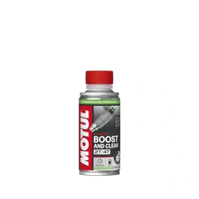 Image de Motul Booster d&#039;Octane Essence et Nettoyant Circuit Carburant Scooter Moteurs 2T 4T Performance Réduction Consommation Idéal Avant Contrôle Technique Boost and Clean 100 ML