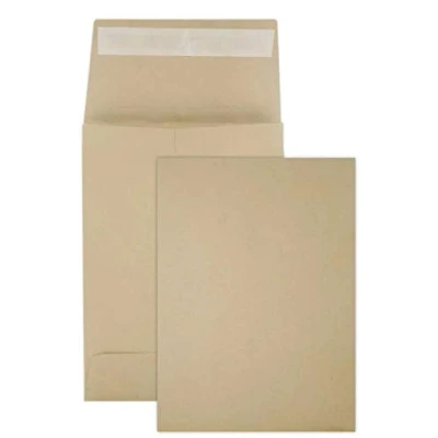 Image de Netuno 125 enveloppes marron à soufflet C5 162x229 mm 120g pochettes sans fenêtre extensible commerciales pour l&#039;envoi de vos documents volumineux dossiers épais brochures