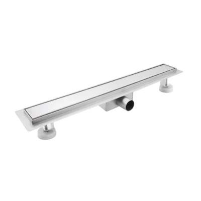 Image de sunrik Caniveau de Douche Acier Inox 60cm，Caniveau avec siphon à bloqueur d&#039;odeurs et filtre cheveux，Bulles Extra Plat，Drainage rapide