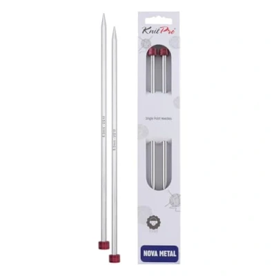 Image de KnitPro Nova Aiguilles Simples Pointes, Bois, Multicolore, 22 x 1,5 11,2 cm