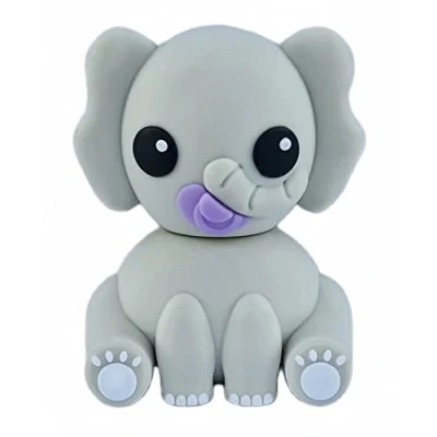 Image de Ulticool Éléphant 8 Go Bébé avec Tétine USB Flash Drive Clé Unique Originale Stockage des Données de la Mémoire Stick Gris Violet Lilas
