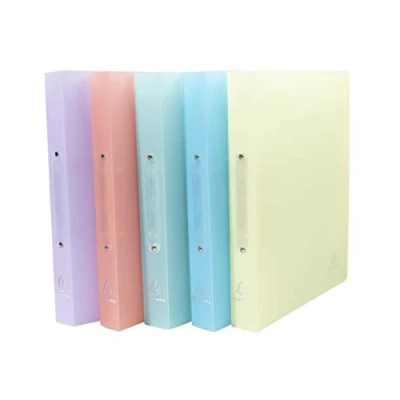 Image de Exacompta Réf. 54970E Lot de 5 classeurs semi rigides PP Chromaline 2 anneaux ronds diamètre 30 mm Dos 40 Dimensions extérieures : 32x25 cm Format à classer A4 couleurs assorties