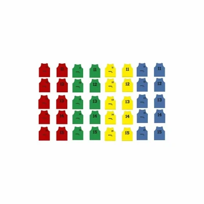 Image de Lot de 5 chasubles numérotés du 11 au 15 Softee