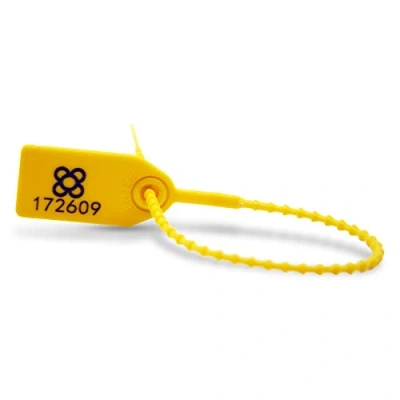 Image de DOJA BARCELONA Scelles Plastiques de Securite Jaune 200 unités 24 cm Longueur Brides numérotées pour Valise, conteneurs, portes, camion, transport, logistique entre autres utilisations.