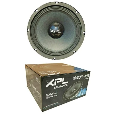 Image de 1 MIDRANGE XPL XW08 403 Haut Parleur Mid Bass 20,00 cm 200 mm 8&quot; 150 Watts rms 300 Max 4 ohms 99 DB spl Voiture Noir, pièce