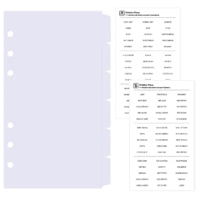 Image de DY.2ten 6 feuilles Blanc Intercalaires A6 Plastique,Pour Classeur Anneaux,Séparateurs Planificateur,Séparateur Onglet de Page d&#039;index pour le Carnet Notes(17cm x 9.4cm)