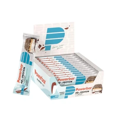 Image de Powerbar 40% Protein Plus Crisp Choco Coco 12x40g Barre hyperprotéinée et peu sucrée